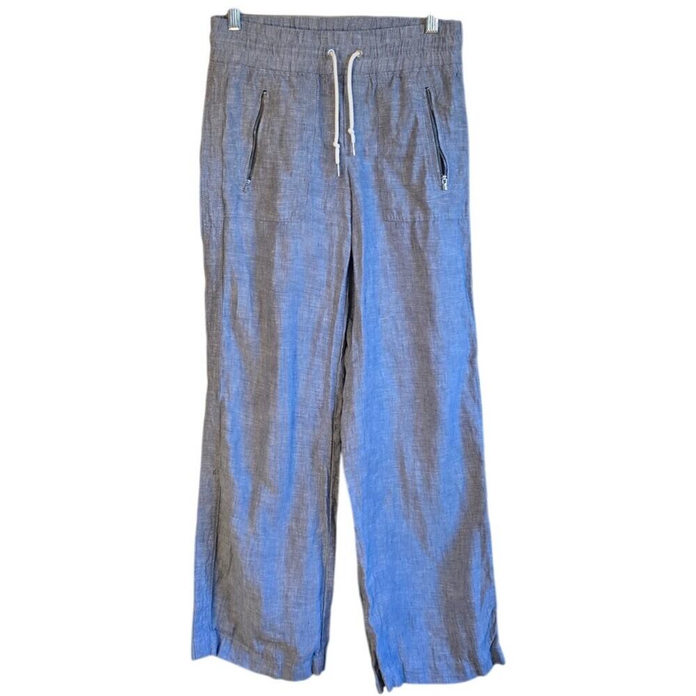 Athleta Cabo linen wide leg pants size 00